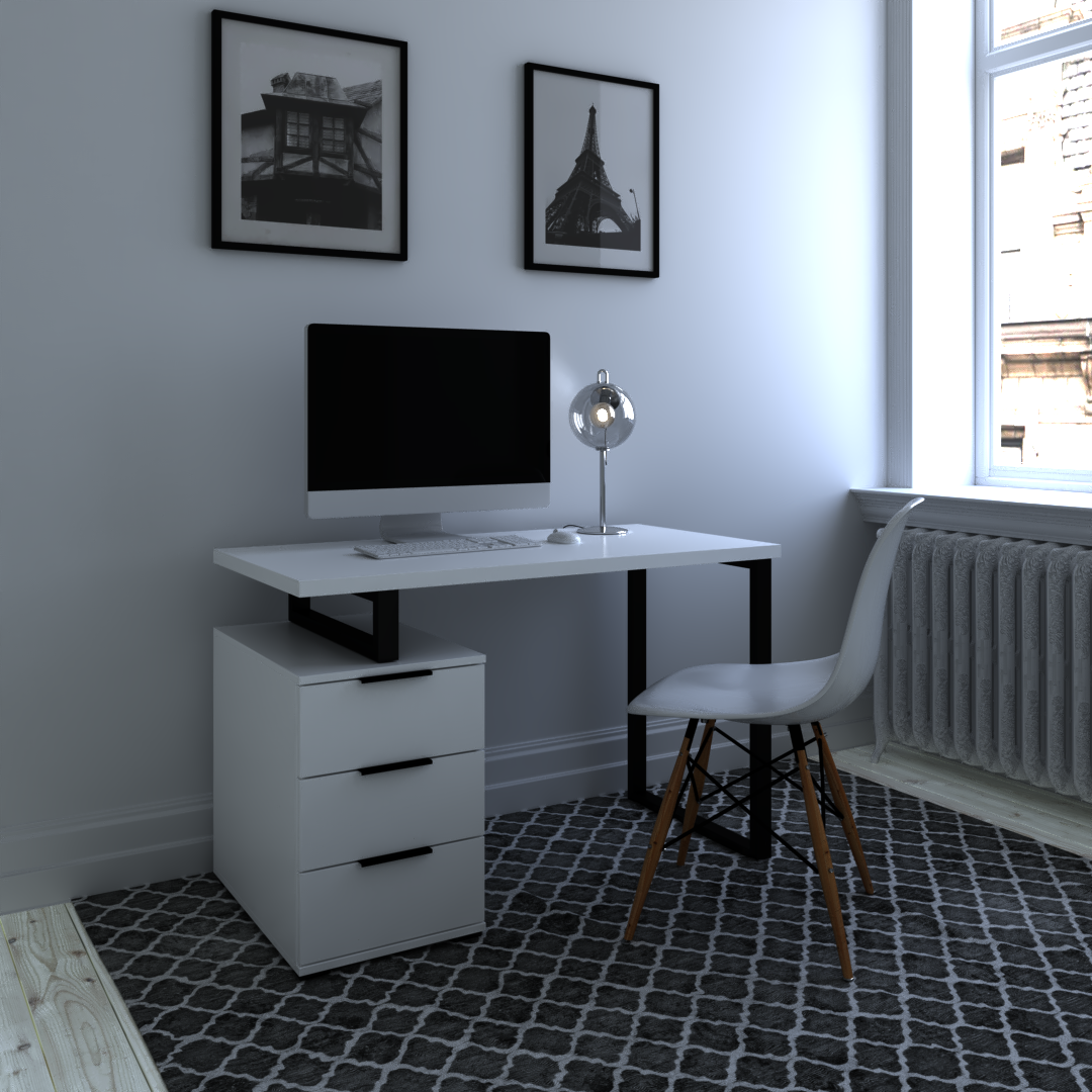 Компьютерный стол, письменный стол с тумбой на три выдвижных ящика Loft FHX-3 Белый
Компьютерный стол, письменный стол с тумбой на три выдвижных ящика Loft FHX-3 Белый