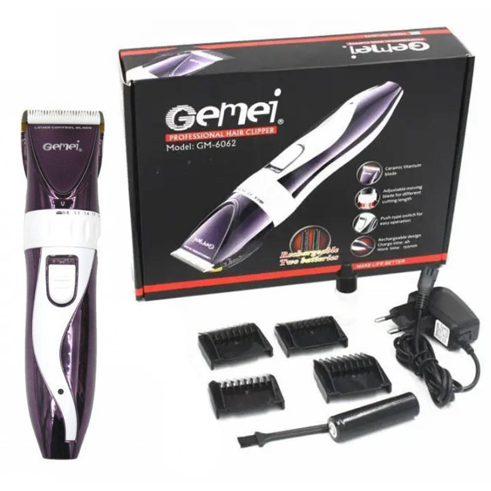 Аккумуляторная машинка для стрижки с керамическими ножами Gemei GM 6062 / Профессиональная машинка для стрижки
Аккумуляторная машинка для стрижки с керамическими ножами Gemei GM 6062 / Профессиональная машинка для стрижки