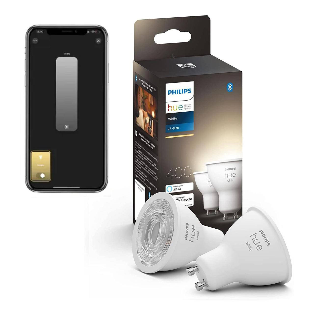 Cветодиодная лампочка Philips Hue White GU10 400лм 57Вт 5.2W ZigBee, Bluetooth, Apple HomeKit 2шт.
Cветодиодная лампочка Philips Hue White GU10 400лм 57Вт 5.2W ZigBee, Bluetooth, Apple HomeKit 2шт.