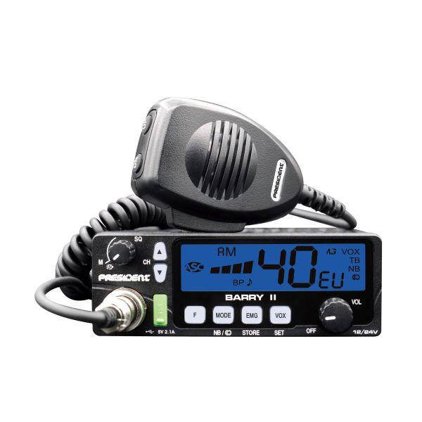 Рация CB radio PRESIDENT Barry II ASC VOX (мощность передатчика - 4Вт, напряжение - 12/24В, 125x175x45мм)
Рация CB radio PRESIDENT Barry II ASC VOX (мощность передатчика - 4Вт, напряжение - 12/24В, 125x175x45мм)