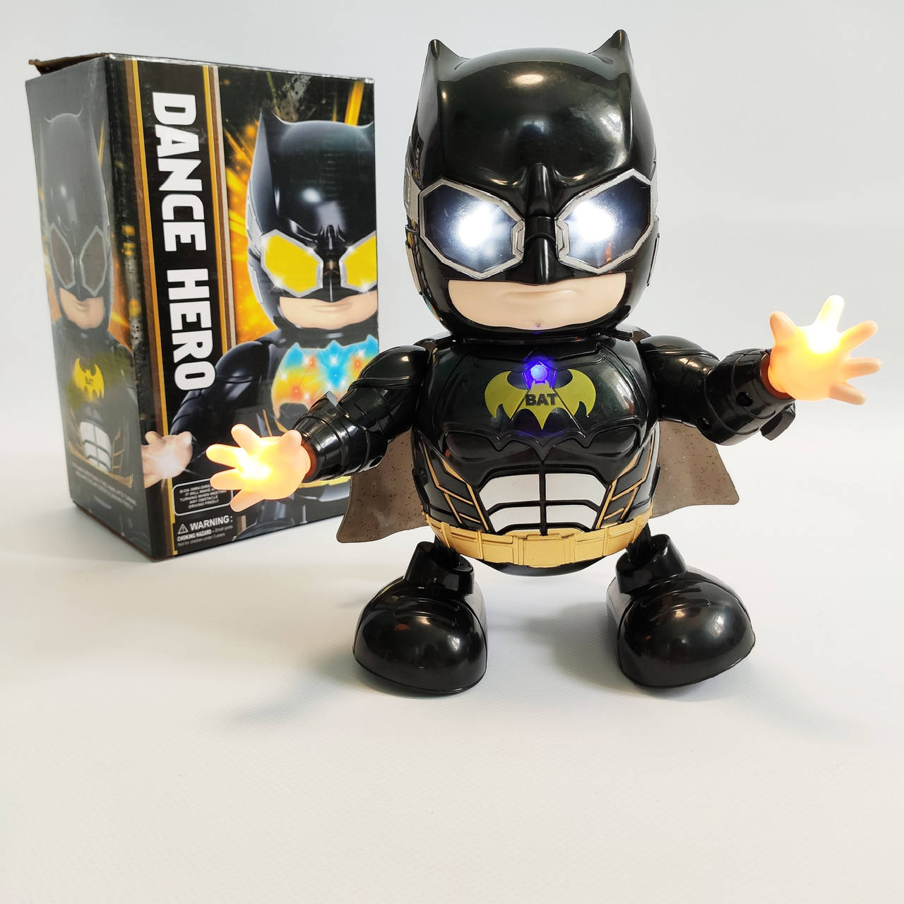 Танцующий робот Dance Hero Batman Бэтмен свет музыка звук LD-925B батарейки игрушка для детей, Желтый
Танцующий робот Dance Hero Batman Бэтмен свет музыка звук LD-925B батарейки игрушка для детей, Желтый