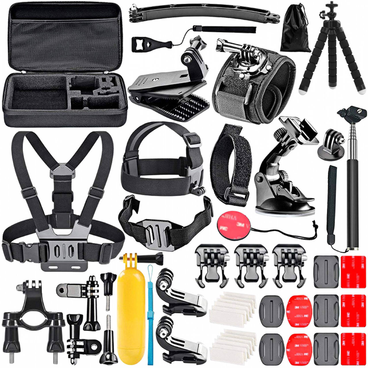 Набор аксессуаров 50 в 1 в кейсе CAL01 для экшн-камер GoPro, AIRON, SONY, ACME, Xiaomi, SJCam, EKEN alle, Черный
Набор аксессуаров 50 в 1 в кейсе CAL01 для экшн-камер GoPro, AIRON, SONY, ACME, Xiaomi, SJCam, EKEN alle, Черный