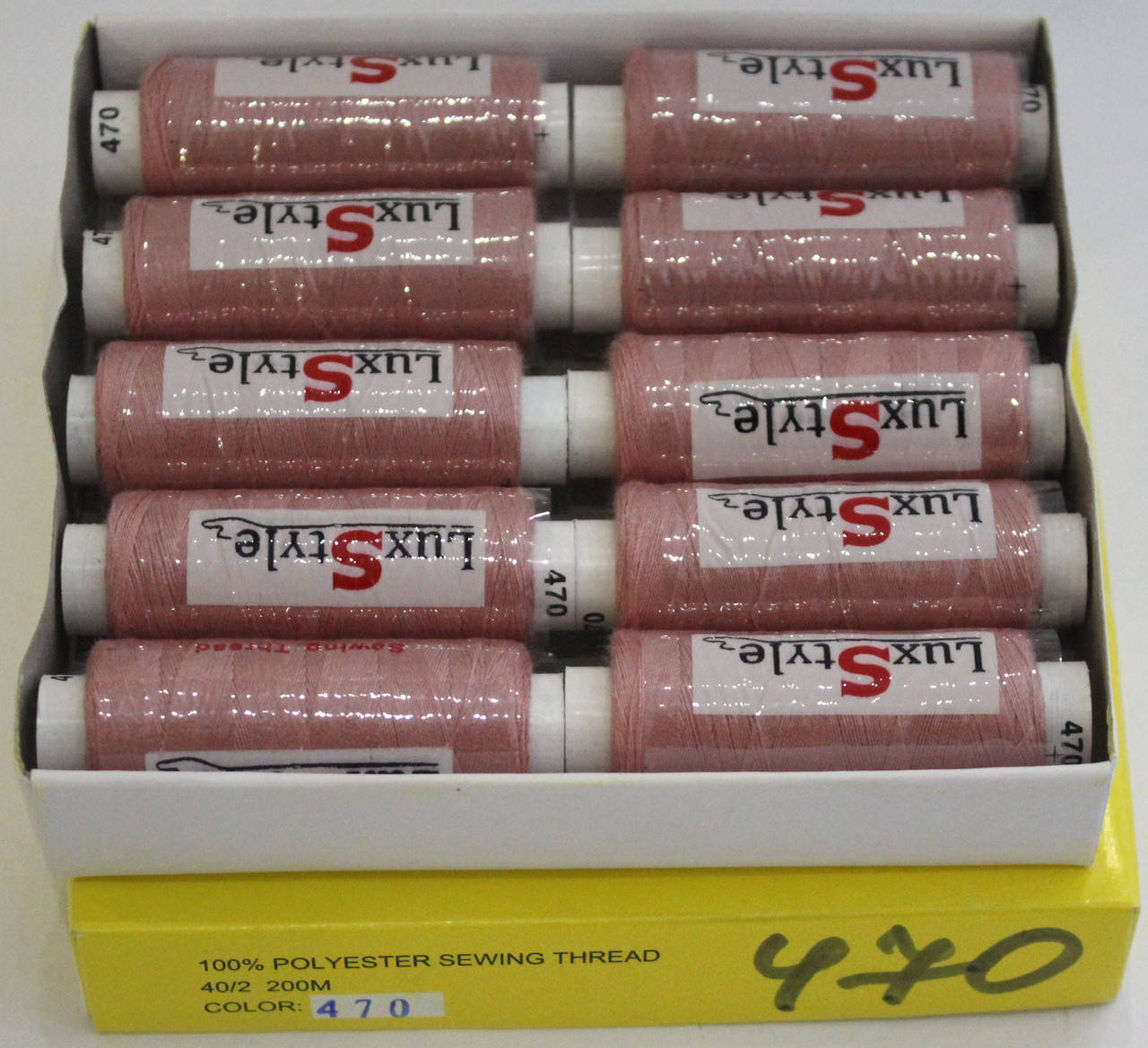 Нитки швейные LuxStyle 40/2-200м (100% полиэстeр) №470, Разные цвета
Нитки швейные LuxStyle 40/2-200м (100% полиэстeр) №470, Разные цвета