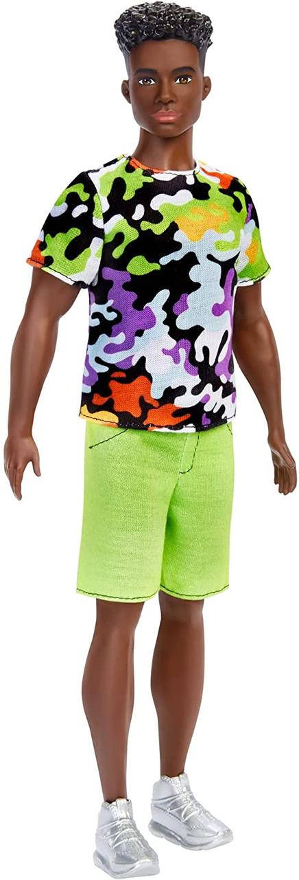 Кукла Кен Модник Barbie Ken Fashionistas Doll Multi-colored Camo Print Shirt & Neon Green Shorts, Black Curly
Кукла Кен Модник Barbie Ken Fashionistas Doll Multi-colored Camo Print Shirt & Neon Green Shorts, Black Curly