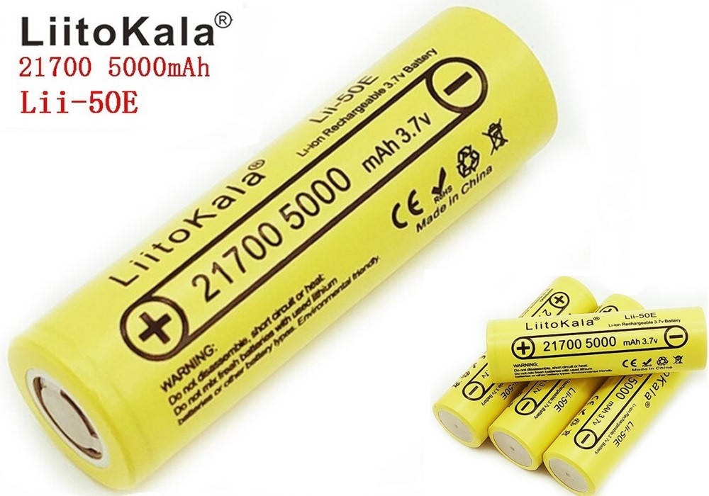 Оригинальный Аккумулятор LIITOKALA Lii-50E 21700 5000mAh 15A Li-Ion без эффекта памяти
Оригинальный Аккумулятор LIITOKALA Lii-50E 21700 5000mAh 15A Li-Ion без эффекта памяти