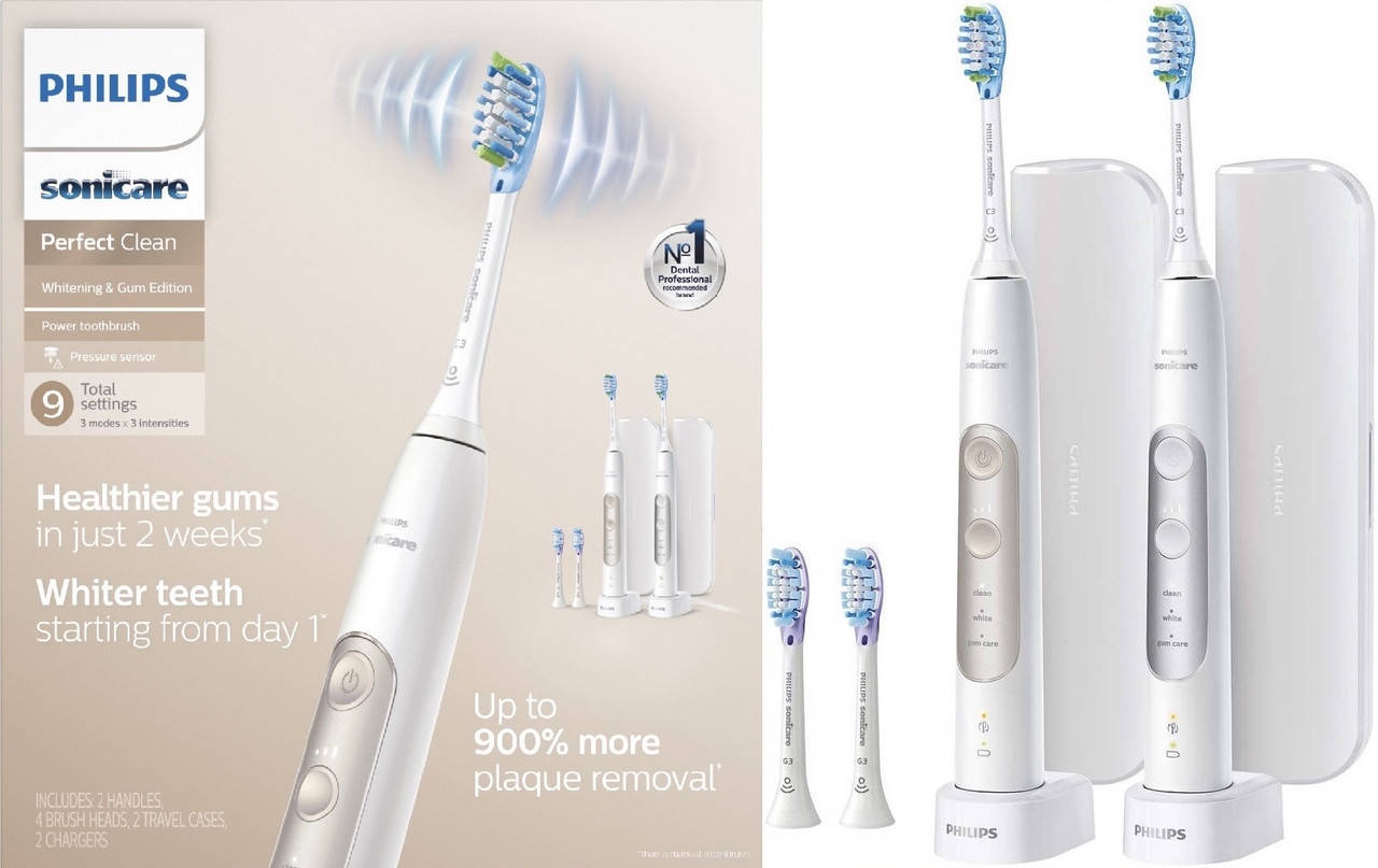Набор электрических зубных щеток PHILIPS Sonicare ProtectiveClean 6100 HX6877/34
Набор электрических зубных щеток PHILIPS Sonicare ProtectiveClean 6100 HX6877/34