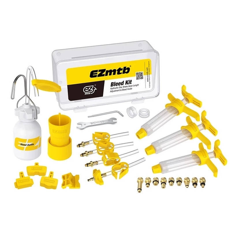 Набор для прокачки гидравлических тормозов EZmtb Bleed Kit Pro Version 2021 С латунными адаптерами + SRAM RSC
Набор для прокачки гидравлических тормозов EZmtb Bleed Kit Pro Version 2021 С латунными адаптерами + SRAM RSC