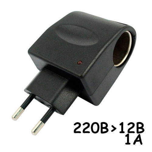 Переходник преобразователь розетка 220В на прикуриватель 12В 1А
Переходник преобразователь розетка 220В на прикуриватель 12В 1А