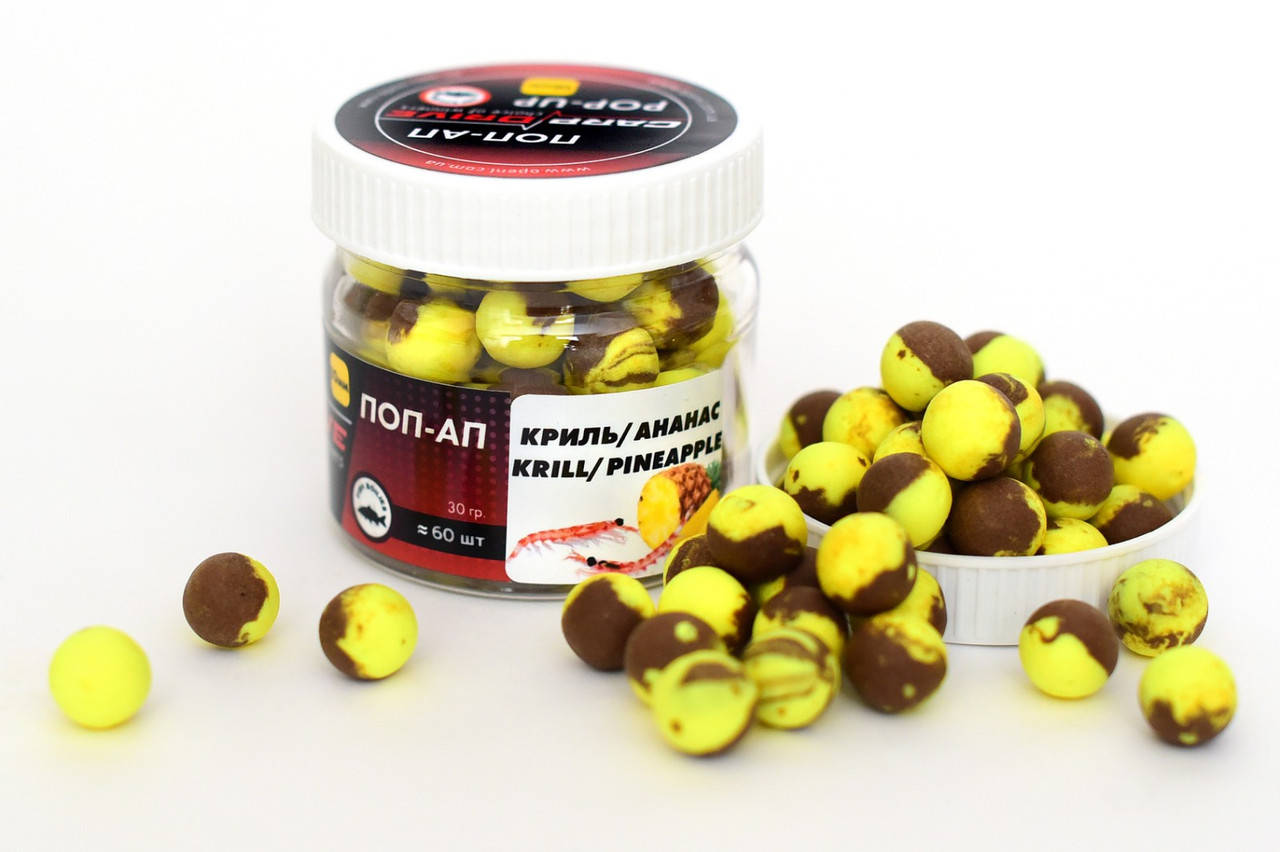 Бойл плавающий, поп ап для рыбалки, поп ап Криль-Ананас (Krill-Pineapple) 10 мм Carp Drive
Бойл плавающий, поп ап для рыбалки, поп ап Криль-Ананас (Krill-Pineapple) 10 мм Carp Drive