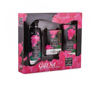 Подарочный набор для мужчин Rose of Bulgaria от BioFresh (2в1 гель/шампунь, мыло, крем после бритья)
Подарочный набор для мужчин Rose of Bulgaria от BioFresh (2в1 гель/шампунь, мыло, крем после бритья)