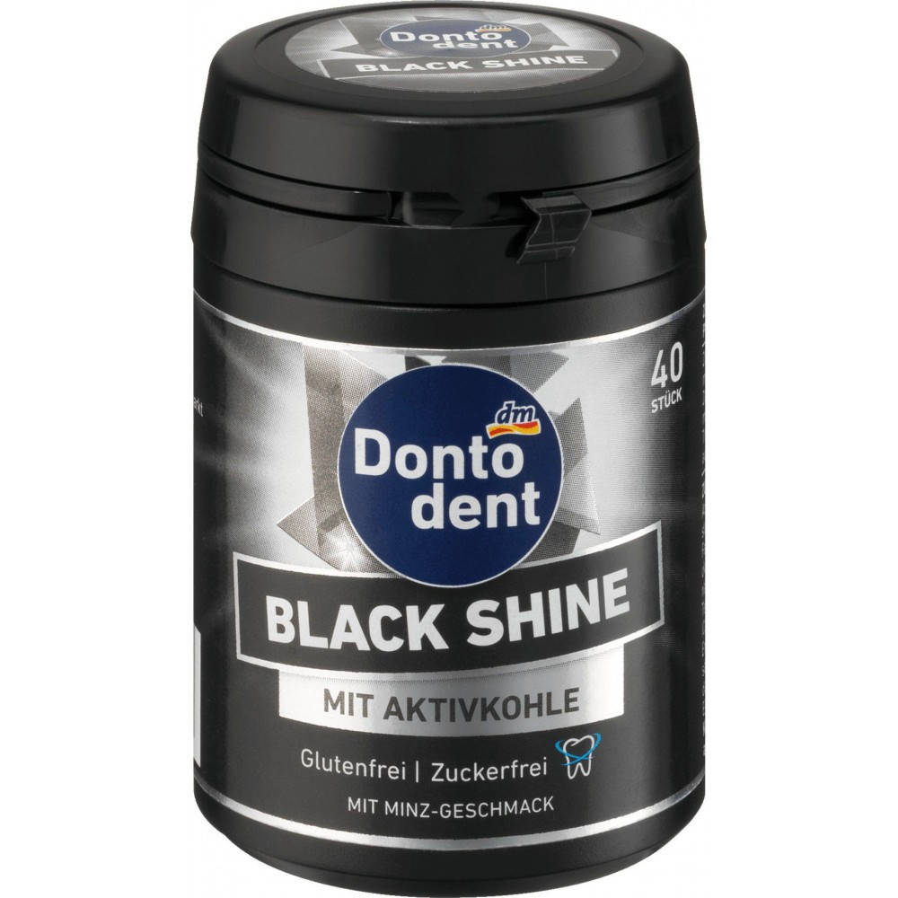Dontodent Kaugummi Black Shine жевательные резинки без сахара с активированным углем для белизны зубов 40 шт
Dontodent Kaugummi Black Shine жевательные резинки без сахара с активированным углем для белизны зубов 40 шт