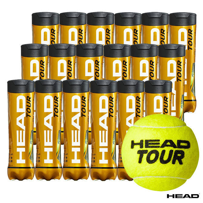 Новые мячи Head TOUR (ящик 72 мяча) для большого тенниса (18 банок по 4 мяча)