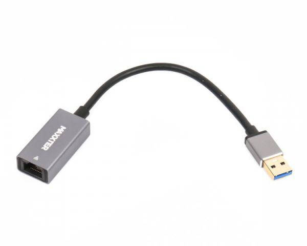 Сетевой адаптер USB Maxxter NEA-U3-01 с USB на Gigabit Ethernet, 1000 Mbps, металл, темно-серый (код 1239073)
Сетевой адаптер USB Maxxter NEA-U3-01 с USB на Gigabit Ethernet, 1000 Mbps, металл, темно-серый (код 1239073)