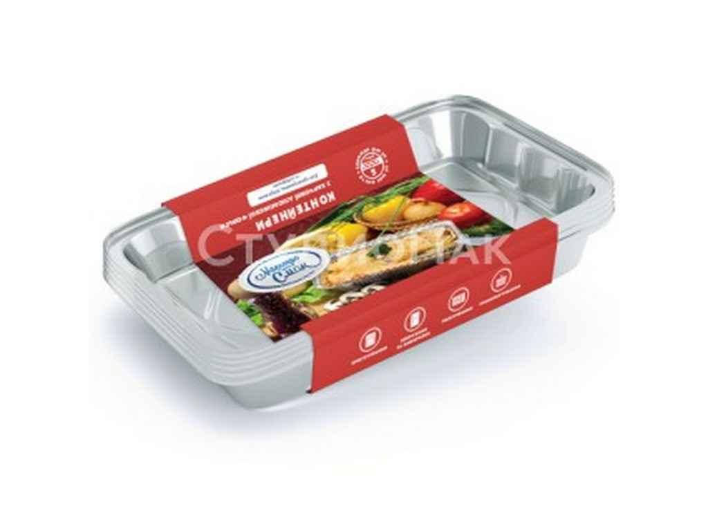 Набор контейнеров с пищевой фольги (5 * 2100 мл) с крышкой "МАЭСТРО СМАК"
Набор контейнеров с пищевой фольги (5 * 2100 мл) с крышкой "МАЭСТРО СМАК"