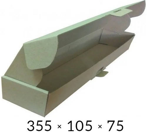 Самосборная картонная коробка - 355 × 105 × 75 на 0,9 кг, Бурый