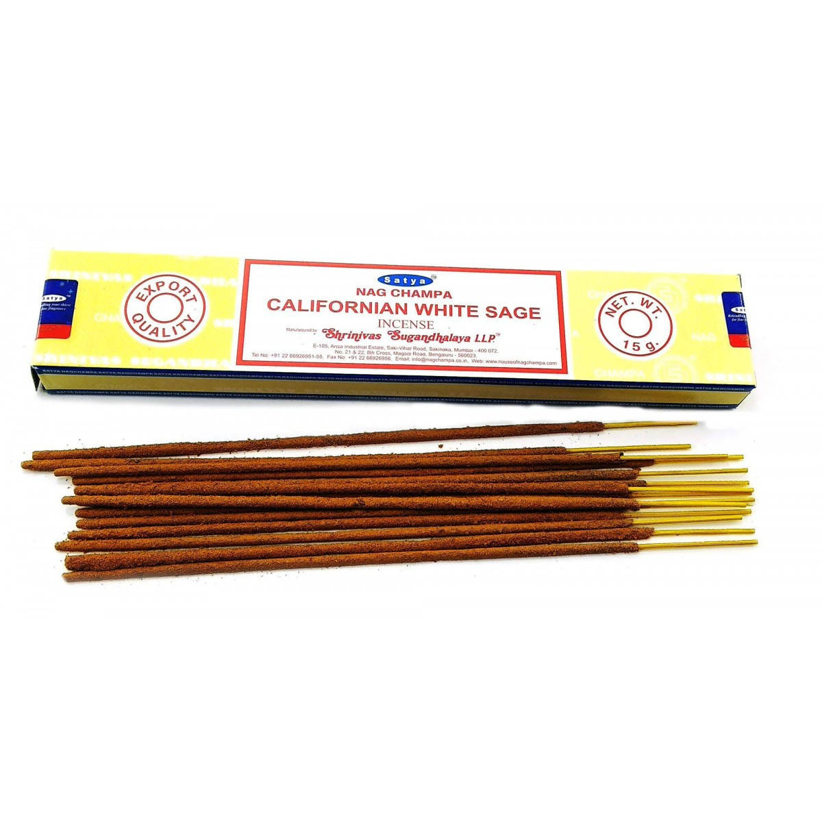 Аромапалочки Californian White Sage(Калифорнийский белый шалфей)(15 gms) (Satya) Масала благовоние
Аромапалочки Californian White Sage(Калифорнийский белый шалфей)(15 gms) (Satya) Масала благовоние