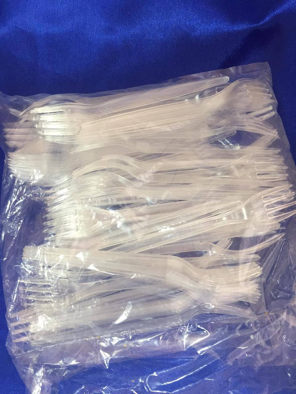 Вилка одноразовая (100 шт) прозрачная 
Вилка одноразовая (100 шт) прозрачная