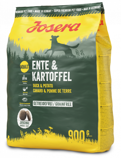 Josera Ente & Kartoffel 0,9кг - гипоаллергенный беззерновой корм для собак с уткой
Josera Ente & Kartoffel 0,9кг - гипоаллергенный беззерновой корм для собак с уткой