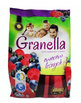 Чай гранульований Granella лісові ягоди 400 г. 
Чай гранульований Granella лісові ягоди 400 г.