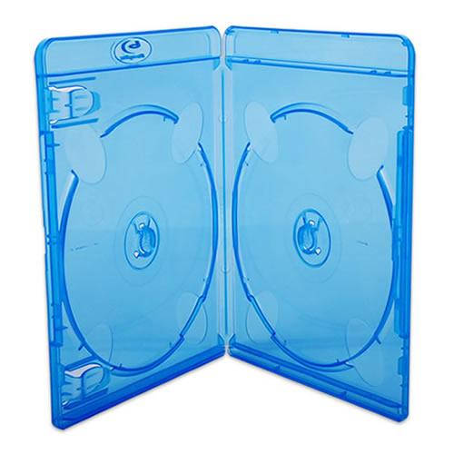 Бокс BLU-RAY для 2 дисков глянцевая пленка, Голубой 
Бокс BLU-RAY для 2 дисков глянцевая пленка, Голубой