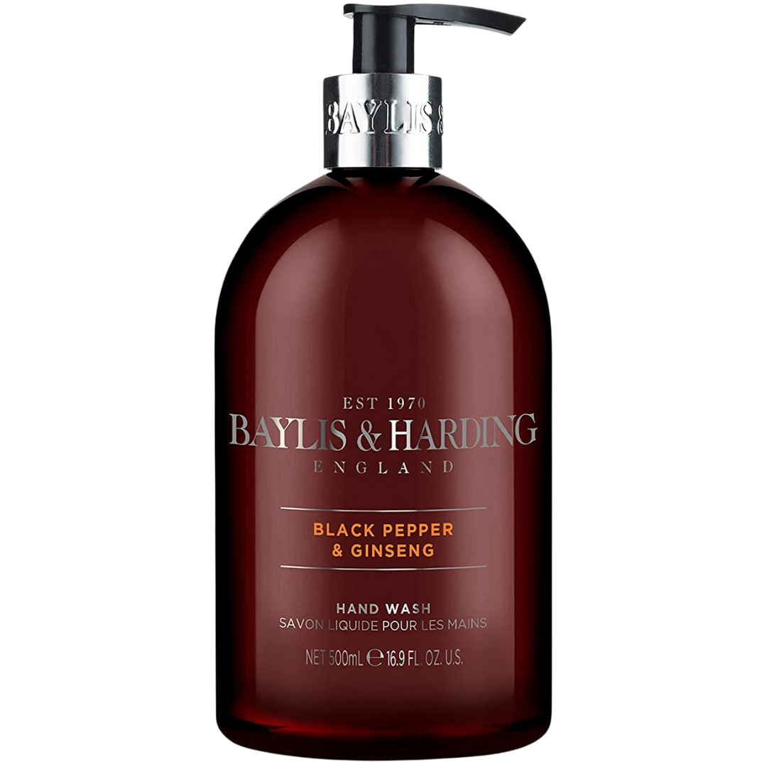 Парфюмированное жидкое мыло для рук Черный перец Имбирь Baylis & Harding Black Pepper Ginseng Hand Wash 500 мл
Парфюмированное жидкое мыло для рук Черный перец Имбирь Baylis & Harding Black Pepper Ginseng Hand Wash 500 мл