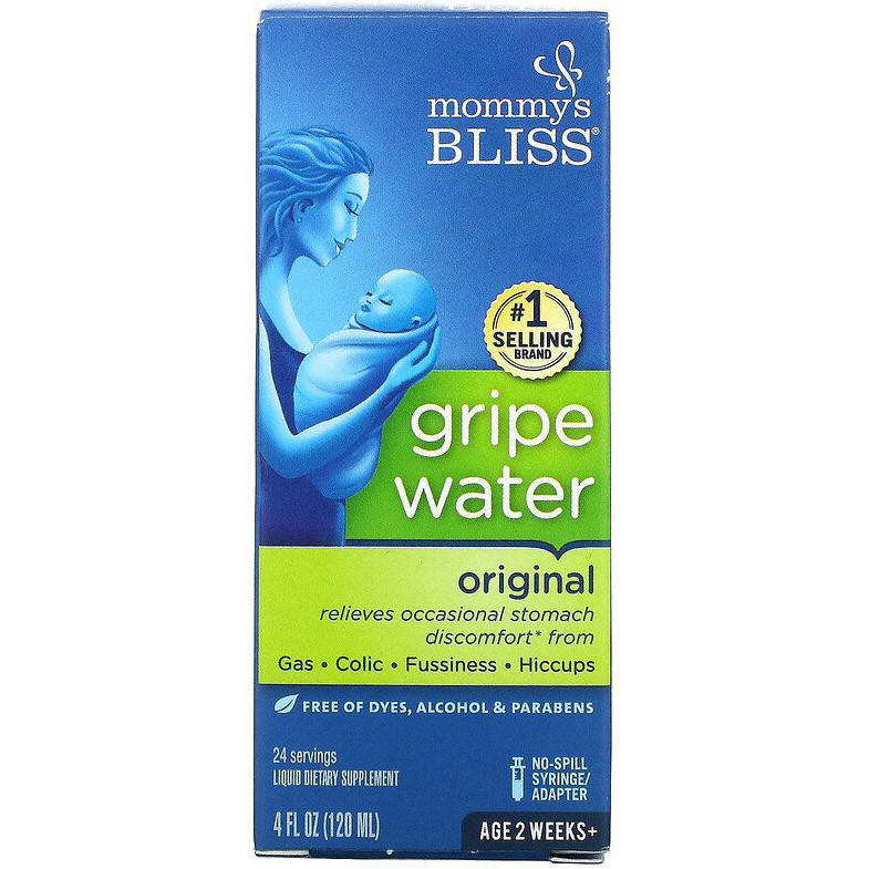 Укропная вода Mommy's Bliss "Gripe Water" для младенцев и детей от газов, колик и икоты (120 мл)
Укропная вода Mommy's Bliss "Gripe Water" для младенцев и детей от газов, колик и икоты (120 мл)