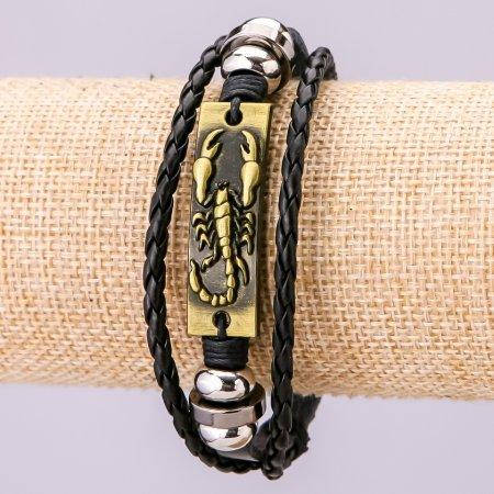 Браслет эко кожа, вставка скорпион, на кнопке
Браслет эко кожа, вставка скорпион, на кнопке