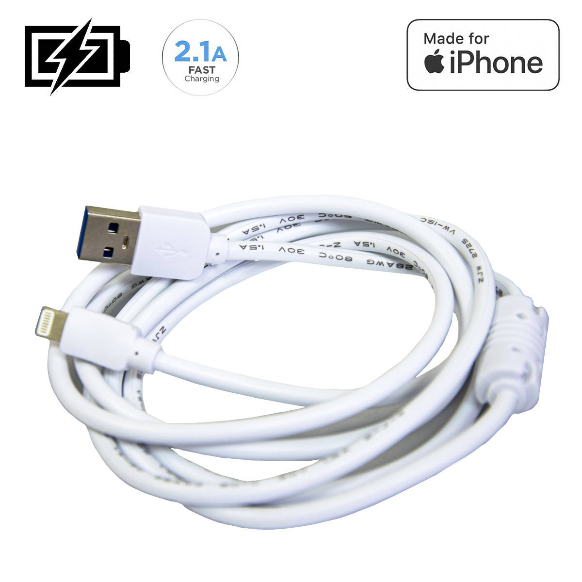 Кабель для айфона Lightning High Quality 1.5м 2.1А лайтнинг провод зарядки для айфона, провод на айфон (NS), Белый
Кабель для айфона Lightning High Quality 1.5м 2.1А лайтнинг провод зарядки для айфона, провод на айфон (NS), Белый