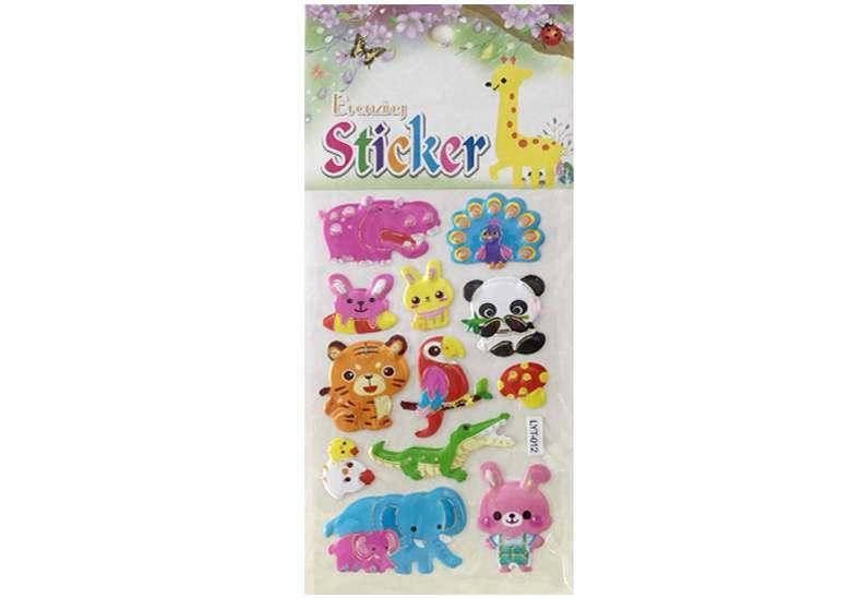 Наліпки м'які з фольгою 9,5*23 см Тварини 20 шт/уп 
Наліпки м'які з фольгою 9,5*23 см Тварини 20 шт/уп