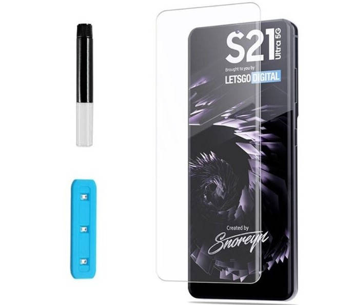 Захисне скло UV для Samsung G998 Galaxy S21 Ultra (0.25мм, 3D) clear з UV клеєм і лампою
Захисне скло UV для Samsung G998 Galaxy S21 Ultra (0.25мм, 3D) clear з UV клеєм і лампою