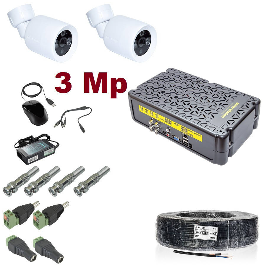 Полный! комплект видеонаблюдения 2 видеокамеры 3 Mp + видеорегистратор KIT-3MP-2CC
Полный! комплект видеонаблюдения 2 видеокамеры 3 Mp + видеорегистратор KIT-3MP-2CC