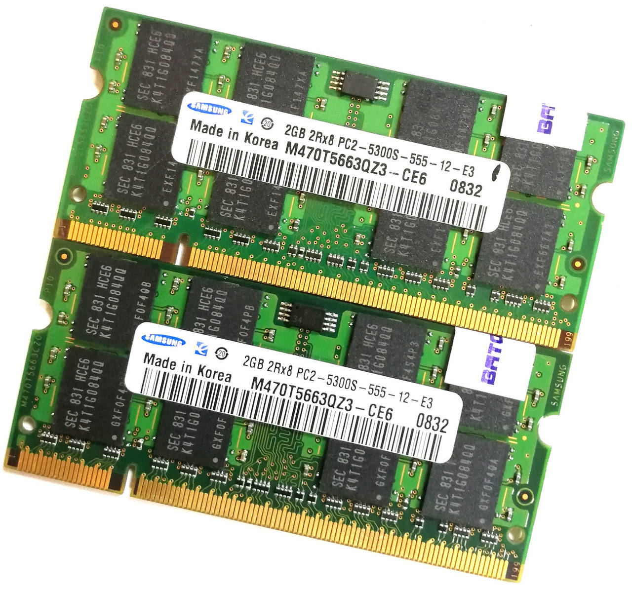 Пара оперативной памяти для ноутбука Samsung SODIMM DDR2 4Gb (2Gb+2Gb) 667MHz 5300s CL5 (M470T5663QZ3-CE6) Б/У
Пара оперативной памяти для ноутбука Samsung SODIMM DDR2 4Gb (2Gb+2Gb) 667MHz 5300s CL5 (M470T5663QZ3-CE6) Б/У