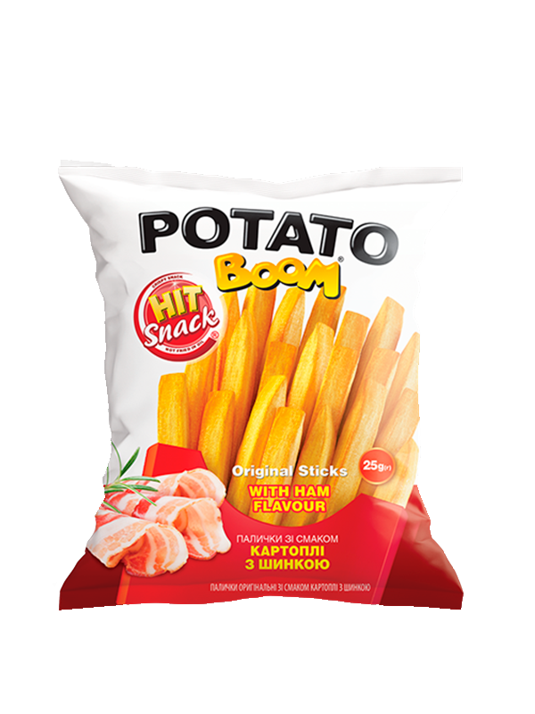 Палички кукурудзяні зі смаком картоплі з шинкою 25 г 
Палички кукурудзяні зі смаком картоплі з шинкою 25 г