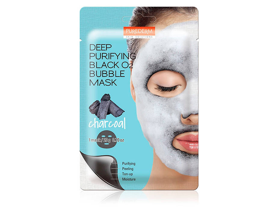 Глубоко очищающая кислородная угольная маска для лица Purederm Deep Purifying Black O2 Bubble Mask Charcoal
Глубоко очищающая кислородная угольная маска для лица Purederm Deep Purifying Black O2 Bubble Mask Charcoal