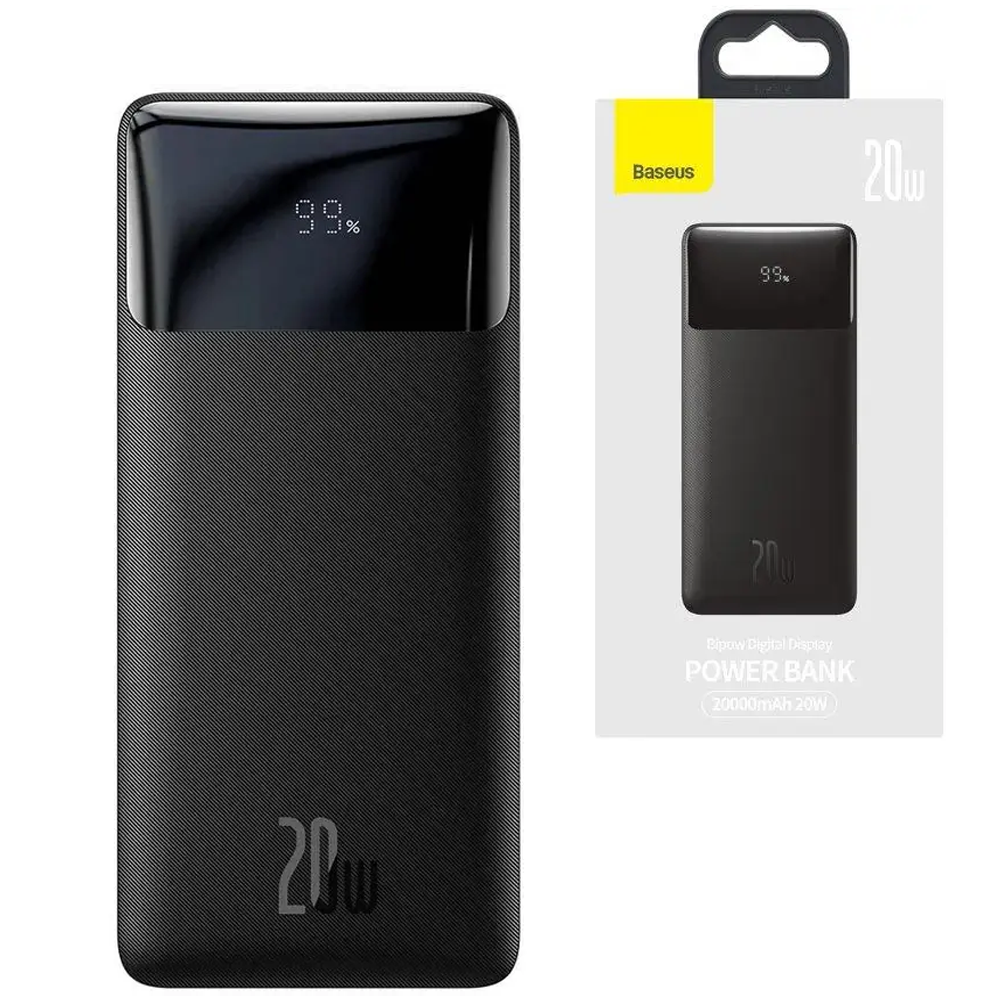 Повербанк 20000 mAh с быстрой зарядкой Baseus Bipow Digital Display 20W Power Bank (PPDML-M01)
Повербанк 20000 mAh с быстрой зарядкой Baseus Bipow Digital Display 20W Power Bank (PPDML-M01)