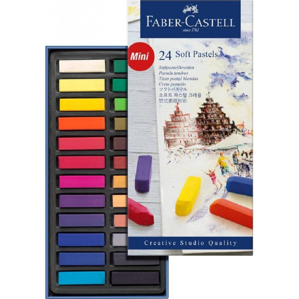 Набір сухої пастельної крейди 35 мм "Goldfaber Soft Pastels Mini" (128224), 24 кол., Faber-Castell
Набір сухої пастельної крейди 35 мм "Goldfaber Soft Pastels Mini" (128224), 24 кол., Faber-Castell
