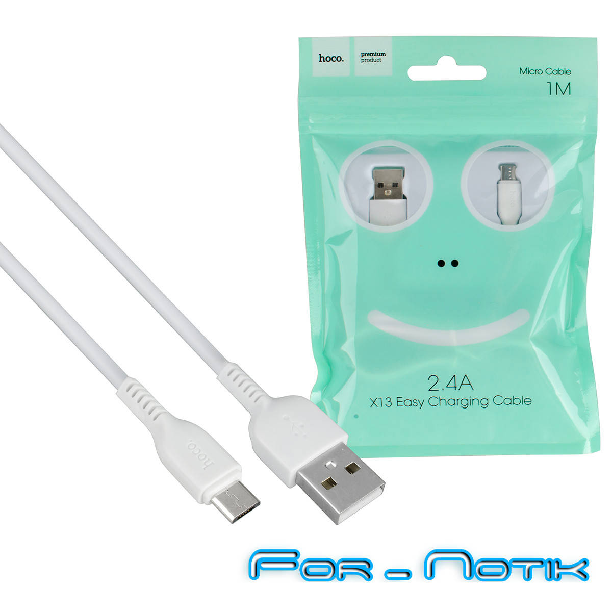 Кабель HOCO X13 для MicroUSB , белый , 2.4A 
Кабель HOCO X13 для MicroUSB , белый , 2.4A