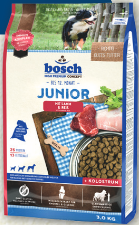 Bosch Junior Lamb & Rice 15 кг сухой корм для щенков с чувствительным пищеварением 
Bosch Junior Lamb & Rice 15 кг сухой корм для щенков с чувствительным пищеварением