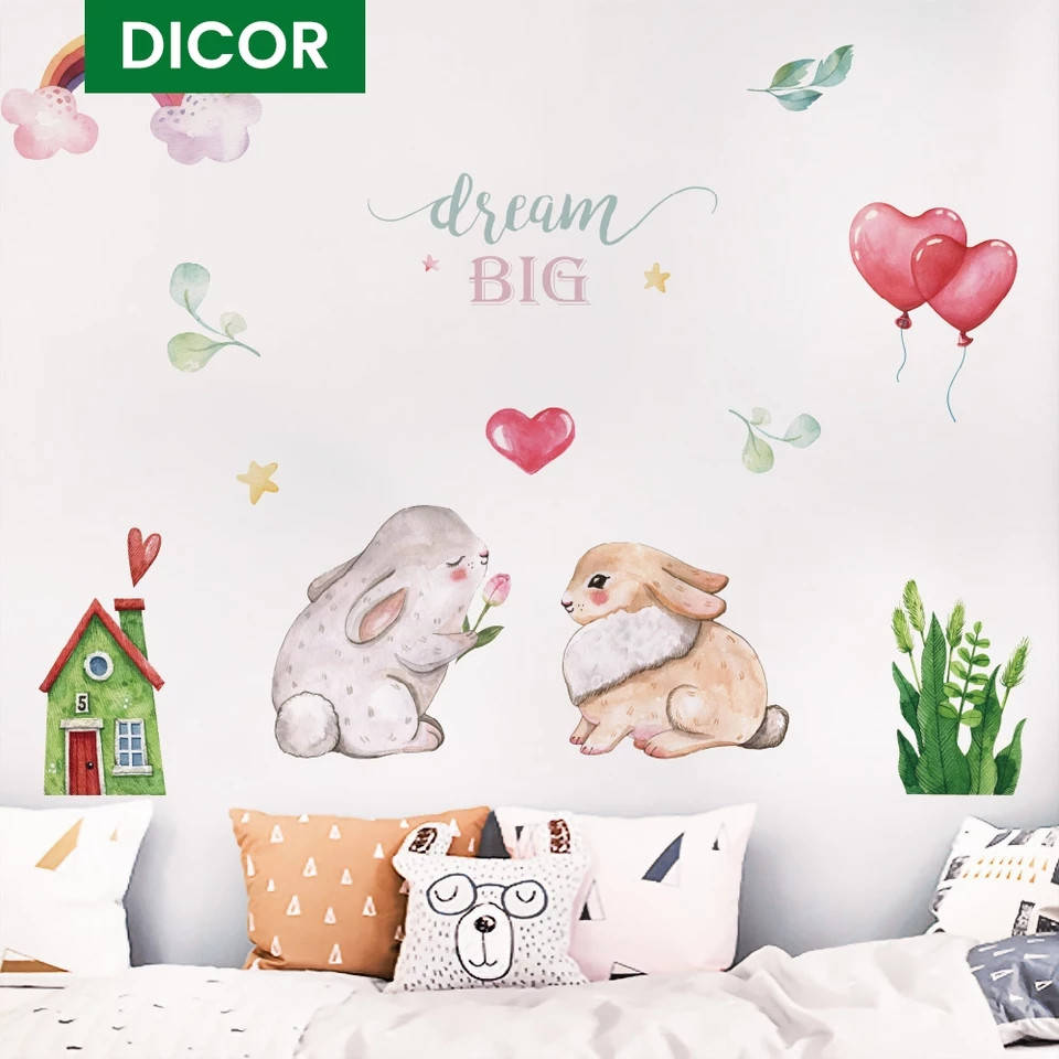 Виниловые наклейки на стену в детскую комнату "зайки Dream BIG" 60см*80см (лист 40см*60см)
Виниловые наклейки на стену в детскую комнату "зайки Dream BIG" 60см*80см (лист 40см*60см)