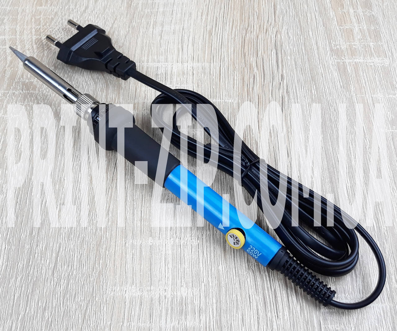 Электропаяльник ( Паяльник ) 220V, 60W с регулировкой температуры t 200 - 450 гр C, 900M
Электропаяльник ( Паяльник ) 220V, 60W с регулировкой температуры t 200 - 450 гр C, 900M