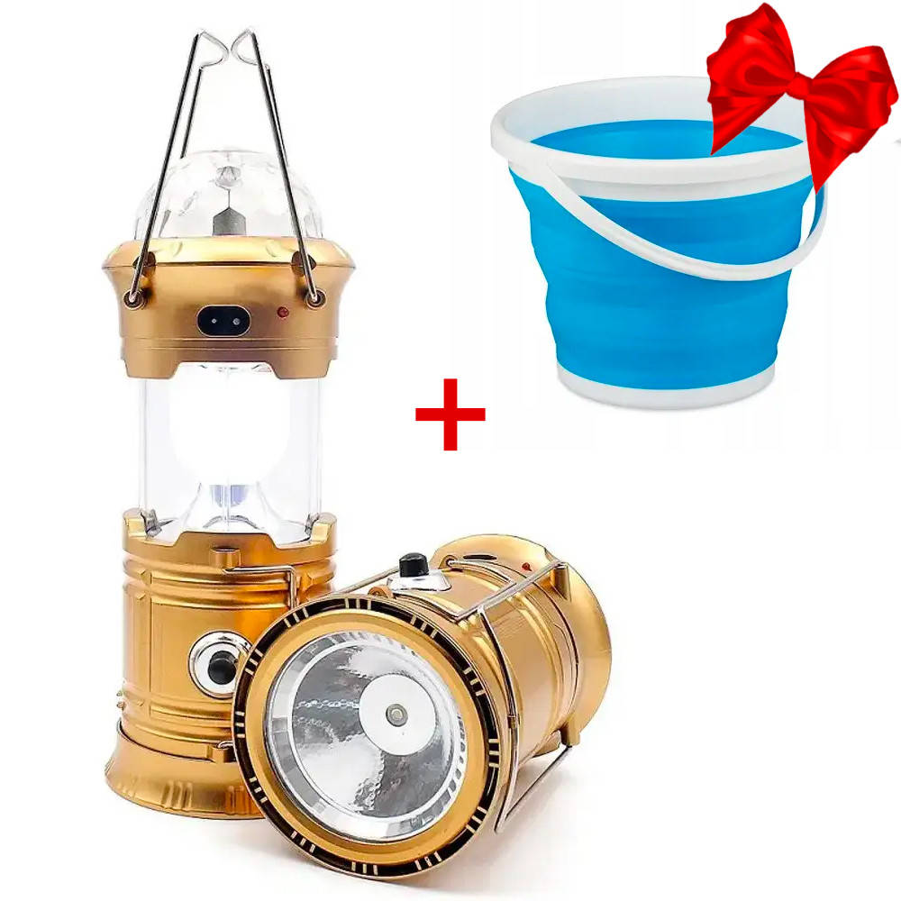 Фонари на солнечной батарее 3 в1 RGB SX-6888T + Подарок Складное силиконовое ведро Collapsible Bucket на 5л, Желтый
Фонари на солнечной батарее 3 в1 RGB SX-6888T + Подарок Складное силиконовое ведро Collapsible Bucket на 5л, Желтый