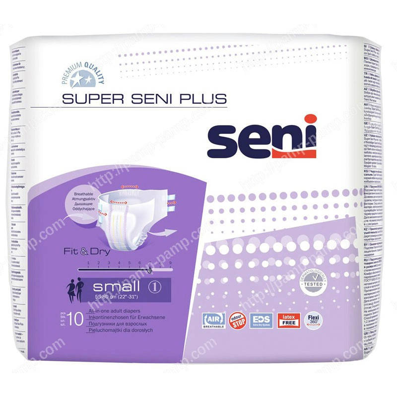 Подгузники для взрослых SUPER SENI PLUS small 10 шт
Подгузники для взрослых SUPER SENI PLUS small 10 шт