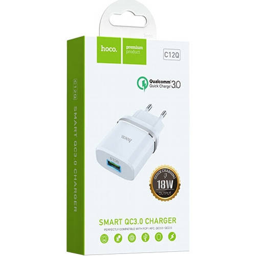 Быстрое зарядное устройство зарядка Hoco C12Q Smart Quick Charge 3.0 3А 18 Вт цвет Белый Гарантия!
Быстрое зарядное устройство зарядка Hoco C12Q Smart Quick Charge 3.0 3А 18 Вт цвет Белый Гарантия!
