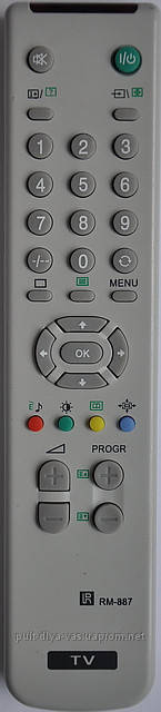 Пульт к телевизору SONY. Модель RM-887, Бежевый
Пульт к телевизору SONY. Модель RM-887, Бежевый