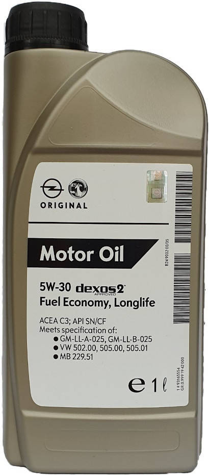 Оригинальное моторное масло General Motors Dexos 2 5W-30 1 л OPEL 1942000, SAAB 1942000, GM 1942000, DAEWOO
Оригинальное моторное масло General Motors Dexos 2 5W-30 1 л OPEL 1942000, SAAB 1942000, GM 1942000, DAEWOO