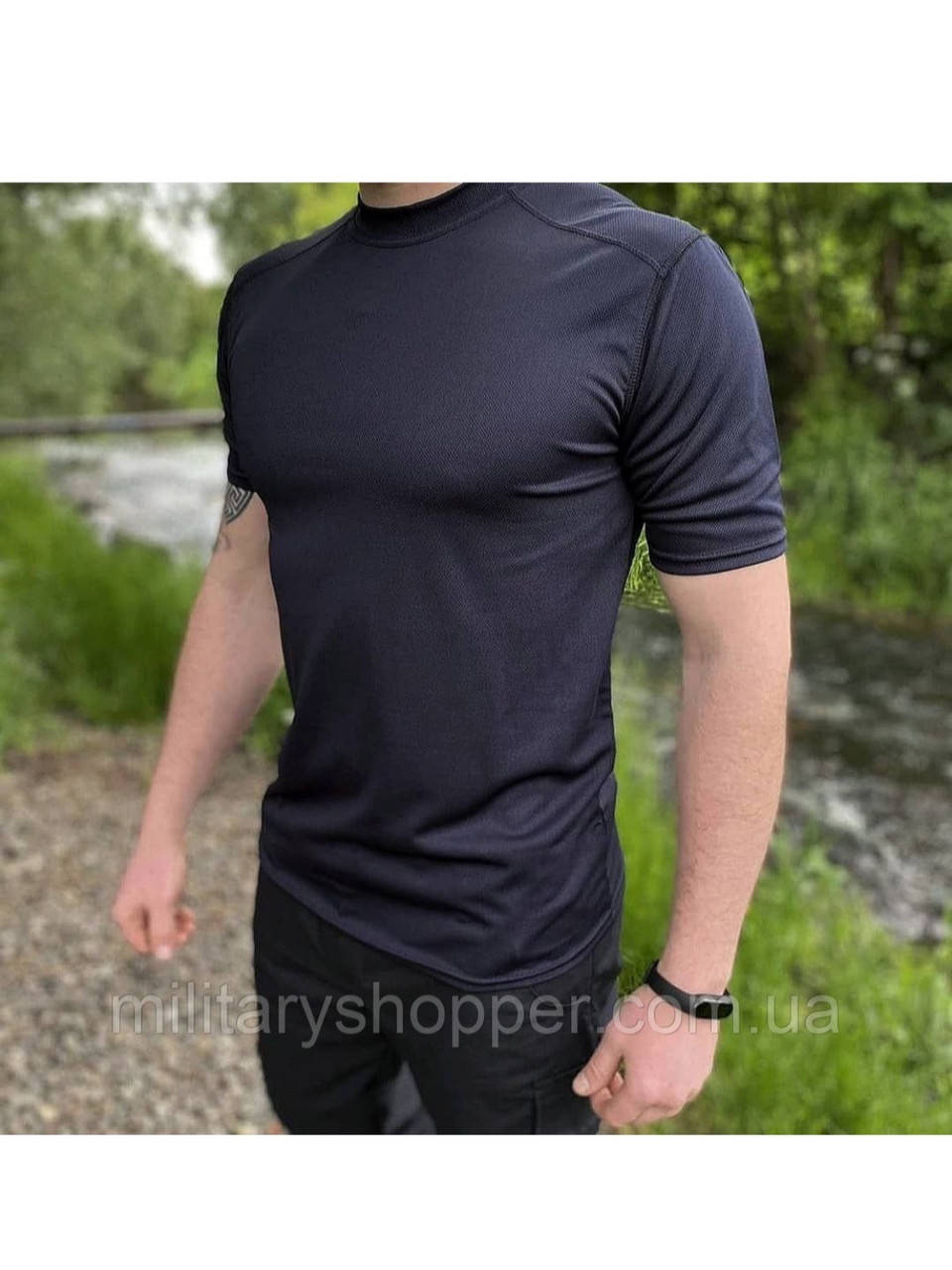 Футболка Тактическая Черная Cool Max Влагоотводящая для Полиции 
Футболка Тактическая Черная Cool Max Влагоотводящая для Полиции