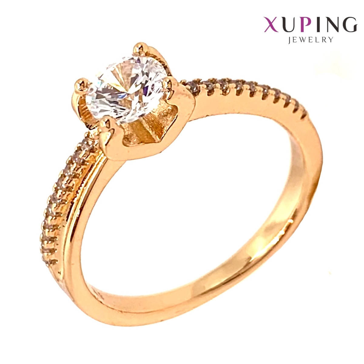 Кольцо Xuping, белые фианиты (куб. цирконий), ширина 5 мм, вес 3 г, позолота 18K, ХР01385 (17)
Кольцо Xuping, белые фианиты (куб. цирконий), ширина 5 мм, вес 3 г, позолота 18K, ХР01385 (17)