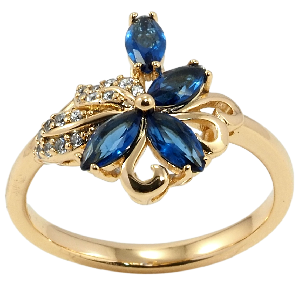 Кольцо Xuping Позолота 18K "Цветок с синими фианитами и цирконием" р.16,17,17.5,18.5,19.5
Кольцо Xuping Позолота 18K "Цветок с синими фианитами и цирконием" р.16,17,17.5,18.5,19.5