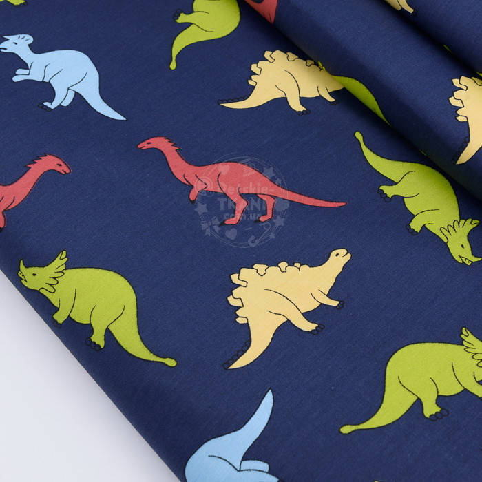 Ткань сатин "Динозавры голубые, красные и зелёные" на синем, №2777с, Синий
Ткань сатин "Динозавры голубые, красные и зелёные" на синем, №2777с, Синий