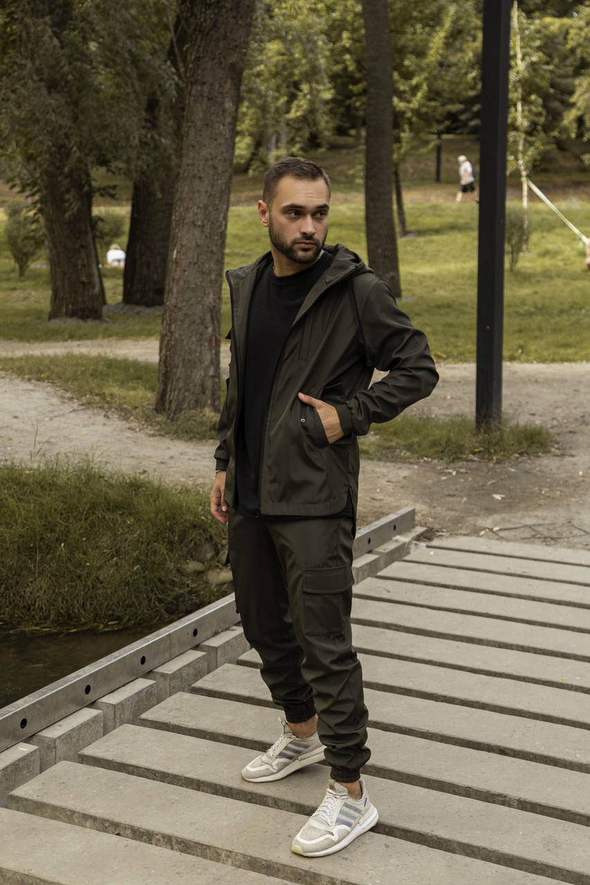 Мужской спортивный костюм Softshell толстовка и штаны с карманами темно зеленый XL, Хаки
Мужской спортивный костюм Softshell толстовка и штаны с карманами темно зеленый XL, Хаки